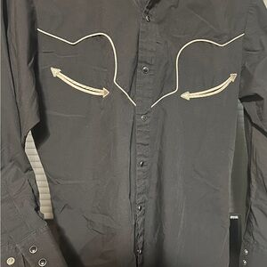 Ely Cattleman Black Western Button Down Shirt